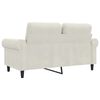 vidaXL 2-Sitzer-Sofa Creme 120 cm Samt
