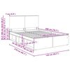 vidaXL Bettrahmen Braun Eichen-Optik 140 x 200 cm Massives Kiefernholz