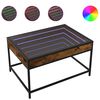 vidaXL Couchtisch mit Infinity-LED R&auml;uchereiche 70x50x41 cm