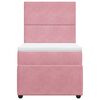 vidaXL Boxspringbett mit Matratze Rosa 80x200 cm Samt