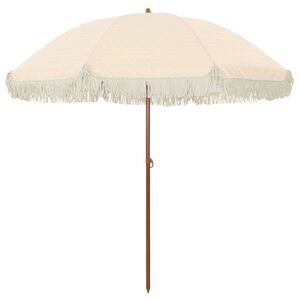 vidaXL Strandparasol Gelb und Wei&szlig; 205 x 205 x 210 cm