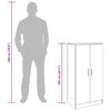 vidaXL Schuhschrank Braun Eichen-Optik 55x35x108 cm Holzwerkstoff