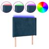 vidaXL LED Kopfteil Dunkelblau 83x16x118/128 cm Samt