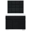 vidaXL Boxspringbett mit Matratze Schwarz 100x200 cm Stoff