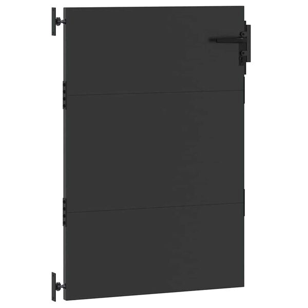 vidaXL Gartentor Schwarz 85 x 125 cm Pulverbeschichteter Stahl