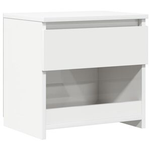 vidaXL Nachttisch Hochglanz-Wei&szlig; 40x30x39 cm Holzwerkstoff