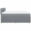 vidaXL Boxspringbett mit Matratze Hellgrau 180x200 cm Stoff