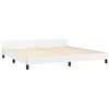 vidaXL Bettgestell mit Kopfteil ohne Matratze Wei&szlig; 200x200 cm