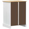 vidaXL HiFi-Schrank Wei&szlig; 60 x 50 x 82 cm Massives Kiefernholz