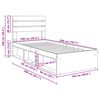 vidaXL Bettrahmen Ger&auml;ucherte Eiche 100 x 200 cm Massives Kiefernholz