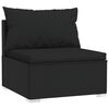 vidaXL 9-tlg. Garten-Lounge-Set mit Kissen Poly Rattan Schwarz