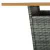 vidaXL 9-tlg. Gartenbar-Set mit Kissen Poly Rattan Grau