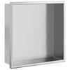 vidaXL Duschnische Geb&uuml;rstet Silbern 32x32x9 cm Edelstahl