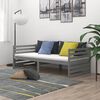 vidaXL Tagesbett mit Matratze 90x200 cm Grau Kiefer Massivholz