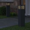 vidaXL Solar LED Weg Licht 2 pcs Anthrazit Kalt gewalzter Stahl
