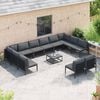 vidaXL Garten-Sofa-Set 12 pcs Anthrazit Stahl