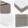 vidaXL Ottoman-Bett mit Matratze & LEDs Taupe 100x200 cm Stoff