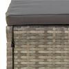 vidaXL 5-tlg. Garten-Lounge-Set mit Kissen Grau Poly Rattan