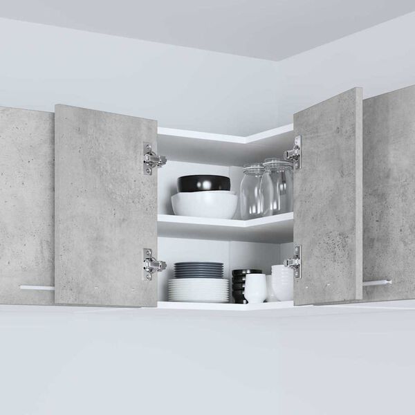 vidaXL H&auml;ngeschrank Betongrau und Wei&szlig; 57 x 57 x 40 cm Holzwerkstoff