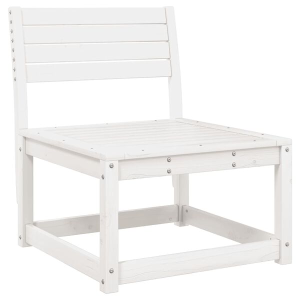 vidaXL 6-tlg. Garten-Sofagarnitur Weiß Massivholz Kiefer