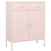 vidaXL Lagerschrank Rosa 80x35x101,5 cm Stahl