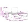 vidaXL Bettrahmen Graues Sonoma 200 x 200 cm Holzwerkstoff