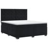 vidaXL Boxspringbett mit Matratze Schwarz 140 x 190 cm Samt