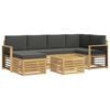 vidaXL Outdoor-Sofagarnitur 7 pcs Wei&szlig; und Anthrazit Polyester
