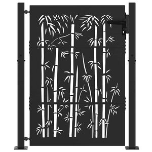 vidaXL Gartentor 110 x 155 cm Pulverbeschichteter Stahl Abschlie&szlig;bar