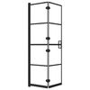 vidaXL Faltbare Duschkabine ESG 80x140 cm Schwarz