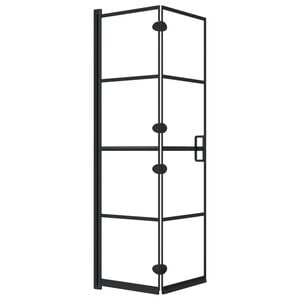 vidaXL Faltbare Duschkabine ESG 80x140 cm Schwarz