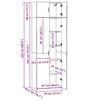 vidaXL Hochschrank Grau Sonoma 70x42,5x225 cm Holzwerkstoff