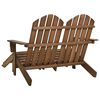 vidaXL Adirondack-Gartenbank 2-Sitzer mit Fu&szlig;teil Tannenholz Braun