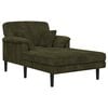 vidaXL Chaiselongue Gr&uuml;n Cordstoff