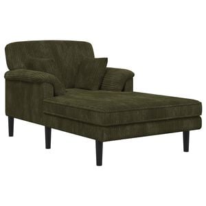 vidaXL Chaiselongue Gr&uuml;n Cordstoff