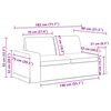 vidaXL Sofa 2 pcs Hellgrau 182 x 80 x 82 cm Stoff