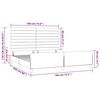 vidaXL Bettgestell ohne Matratze Creme 180x200 cm Stoff