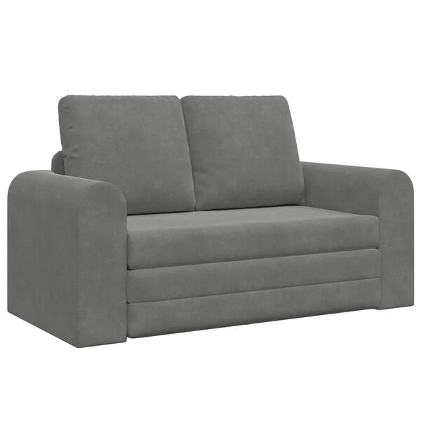 vidaXL Schlafsofa 60cm Dunkelgrau Samt
