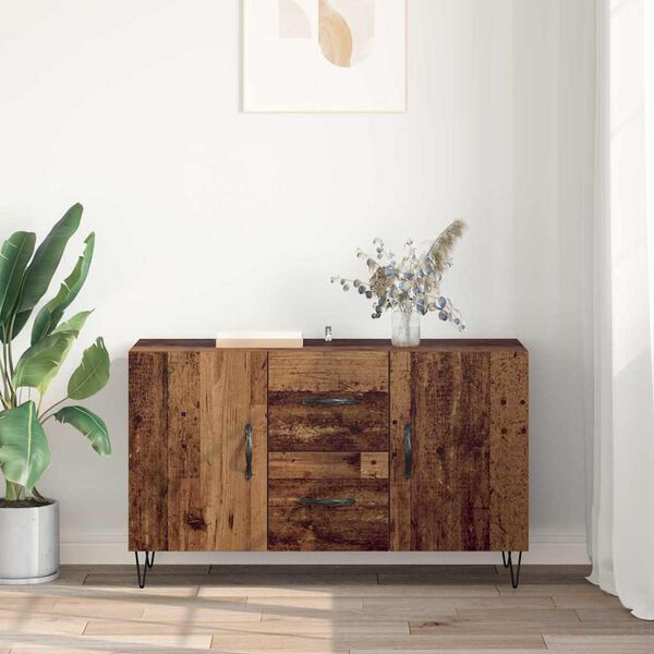 vidaXL Sideboard mit Schubladen Altholz 100 x 36 x 60 cm Holzwerkstoff