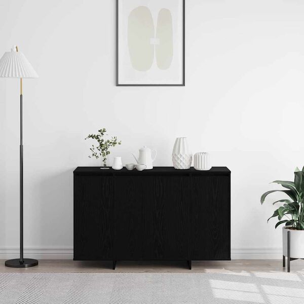 vidaXL Sideboard Schwarz Eichen-Optik 120 x 41 x 75 cm Holzwerkstoff