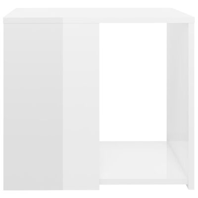 vidaXL Beistelltisch Hochglanz-Weiß 50x50x45 cm Holzwerkstoff