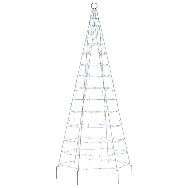 vidaXL LED-Weihnachtsbaum f&uuml;r Fahnenmast 200 LEDs Blau 180 cm