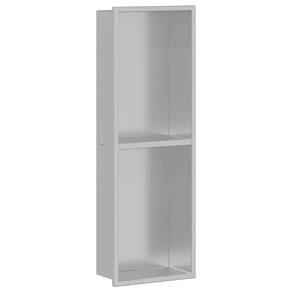 vidaXL Duschnische Silber 60 x 20 x 9.5 cm Edelstahl