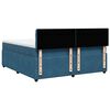 vidaXL Boxspringbett mit Matratze Blau 180x200 cm Samt
