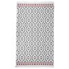 vidaXL Teppich Grau 120x180 cm Baumwolle