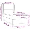vidaXL Boxspringbett mit Matratze & LED Creme 100x200 cm Stoff