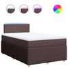 vidaXL Boxspringbett mit Matratze Dunkelbraun 120x200 cm Stoff
