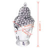 vidaXL Buddha Kopf Dekoration Aluminium Silbern