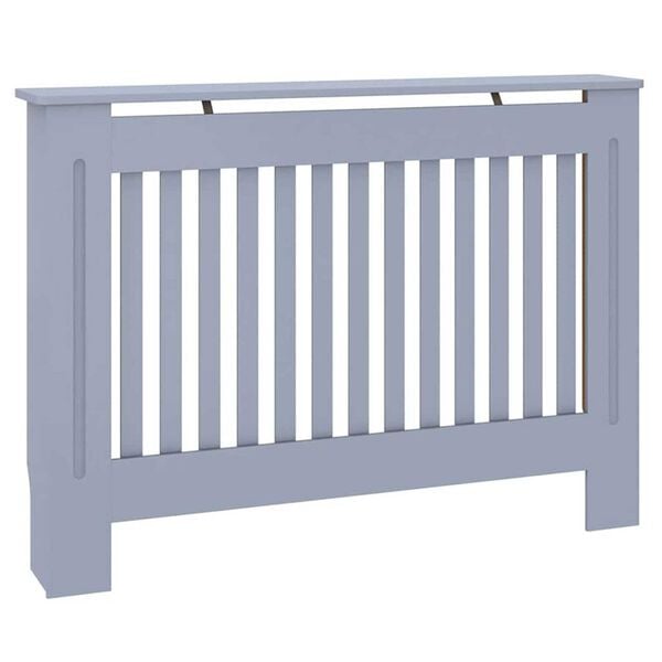 vidaXL Heizk&ouml;rperabdeckung 2 pcs Grau 112 x 19 x 81,5 cm Holzwerkstoff