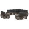 vidaXL Gartensofa-set 11 stk. Grau und Dunkelgrau Poly-Rattan